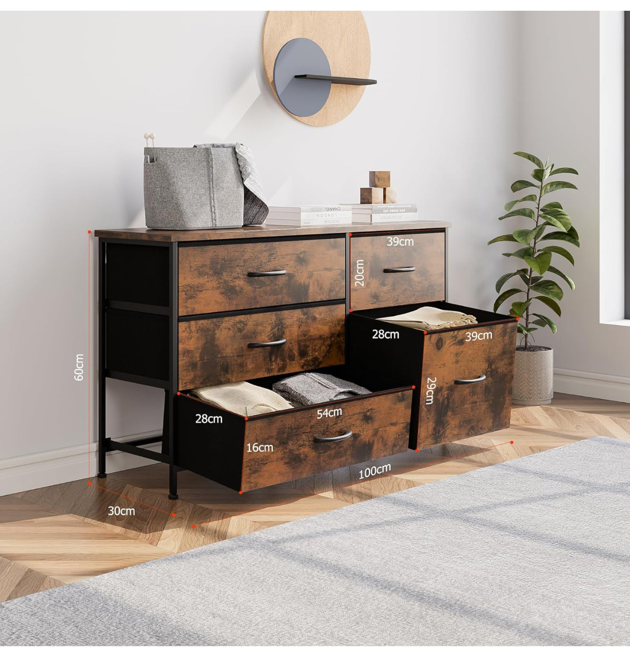 Dresser for Bedroom with 5 Drawers