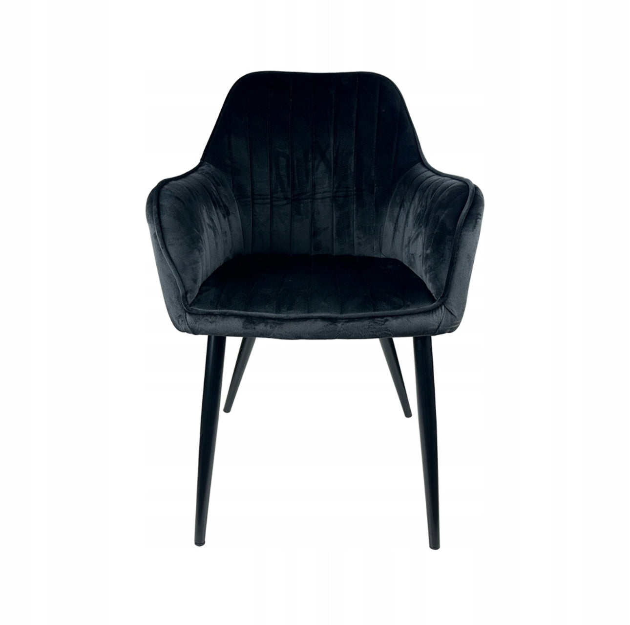 Upholstered Grey Velour Chair