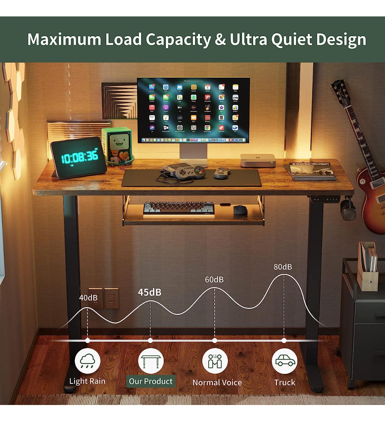 Electric Standing Desk 100 x 60 cm
