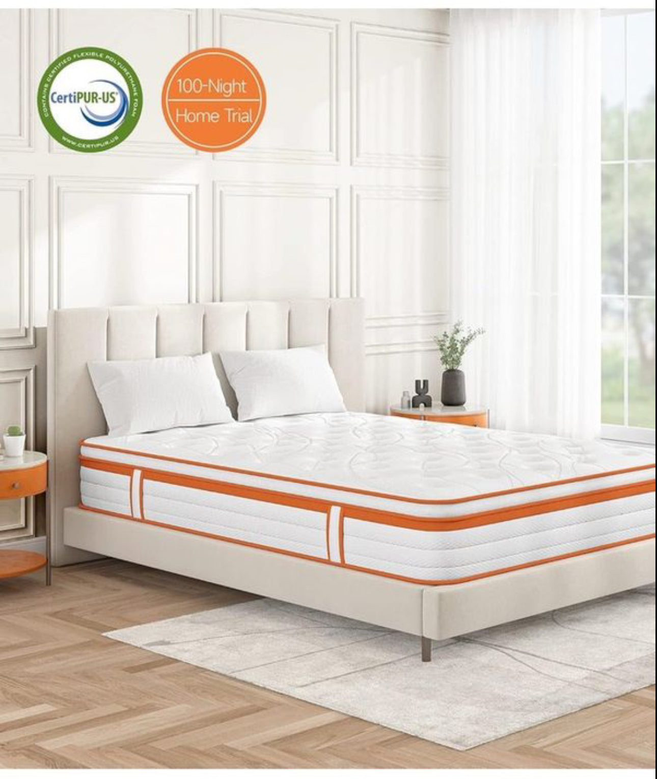 Small Double Mattress 4FT, 10 Inch Gel Memory Foam 7 Zone Orthopedic Small Double Mattress Pocket