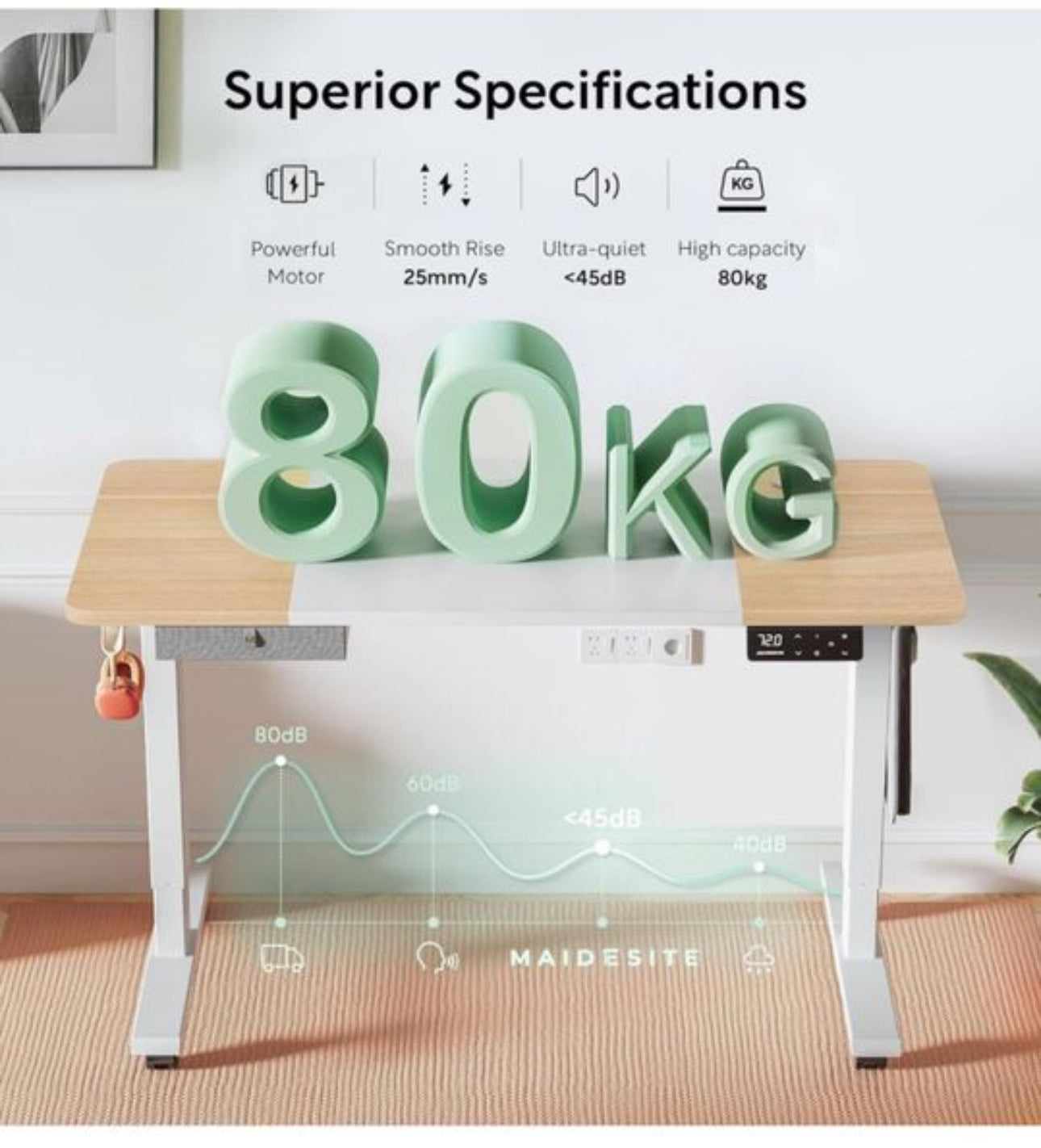 Electric Standing Desk Height Adjustable