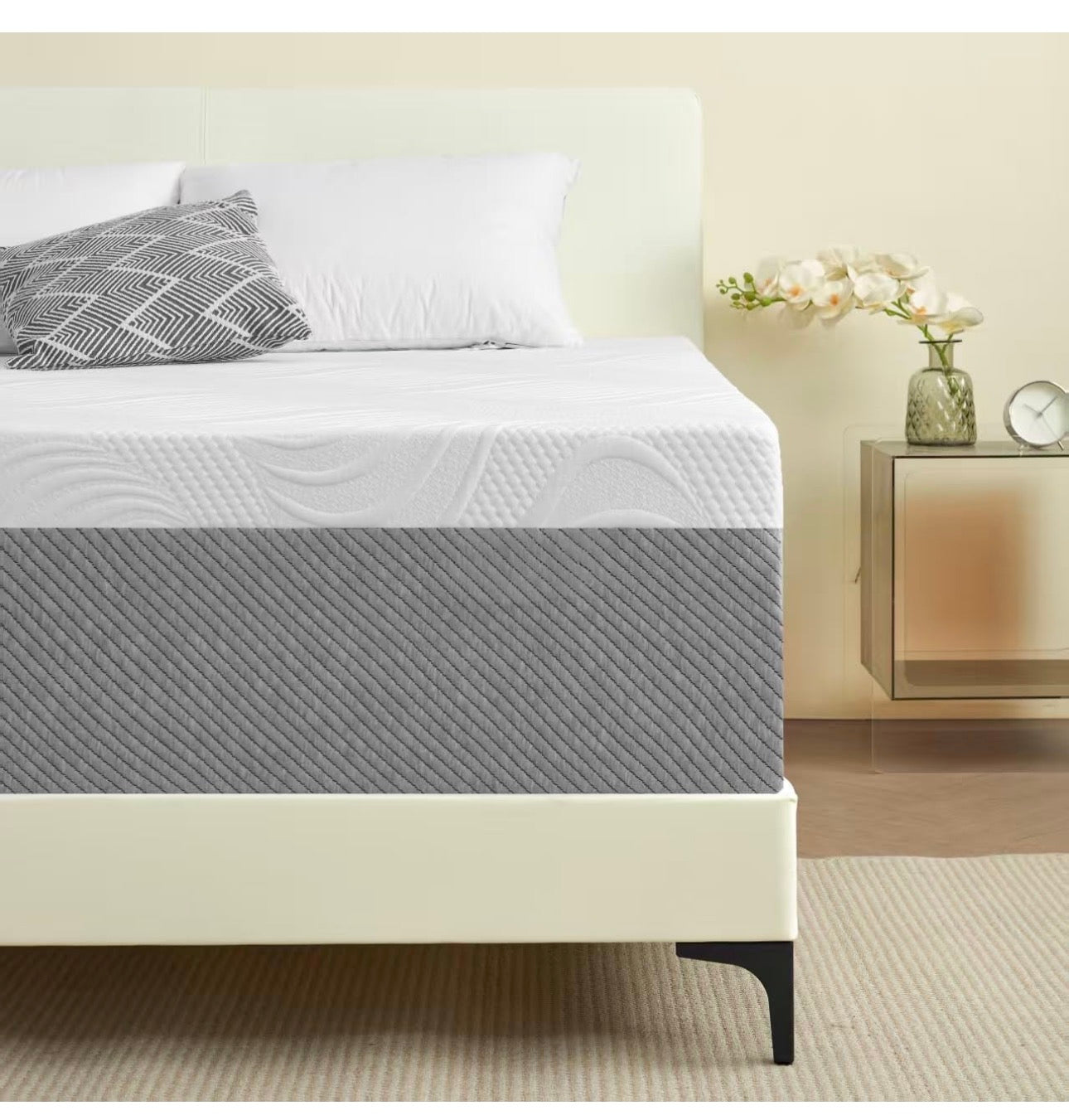 Mattress, 20cm Double Mattresses with Memory Foam and Anti-mite, Breathable, Removable Cover, Mattress in a Box, Edges Support for Sleep Supportive (20cm, Double (135x190))