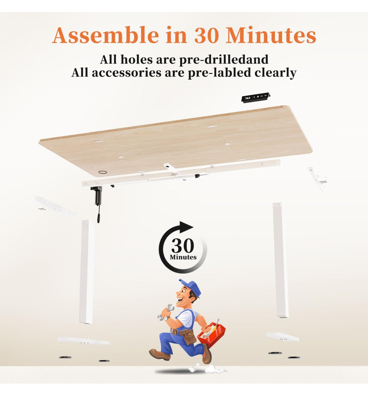 Electric Standing Desk 120x60cm