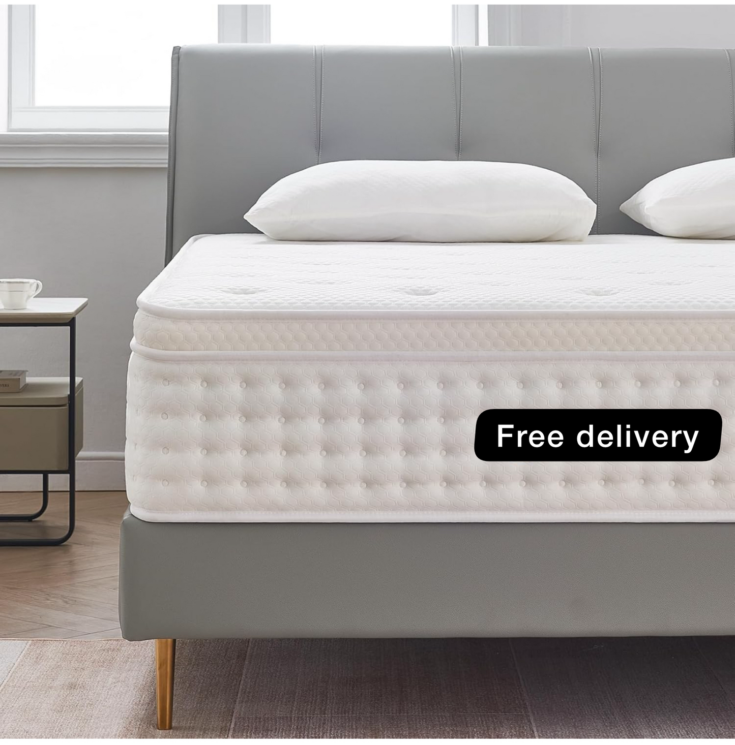 Small Double Mattress,10.2 Inch Medium Firm Memory Foam Pocket Sprung, 4FT Mattress Small Double Orthopedic for Back Pain Sleeper&Pressure Relief, 120x190x26CM