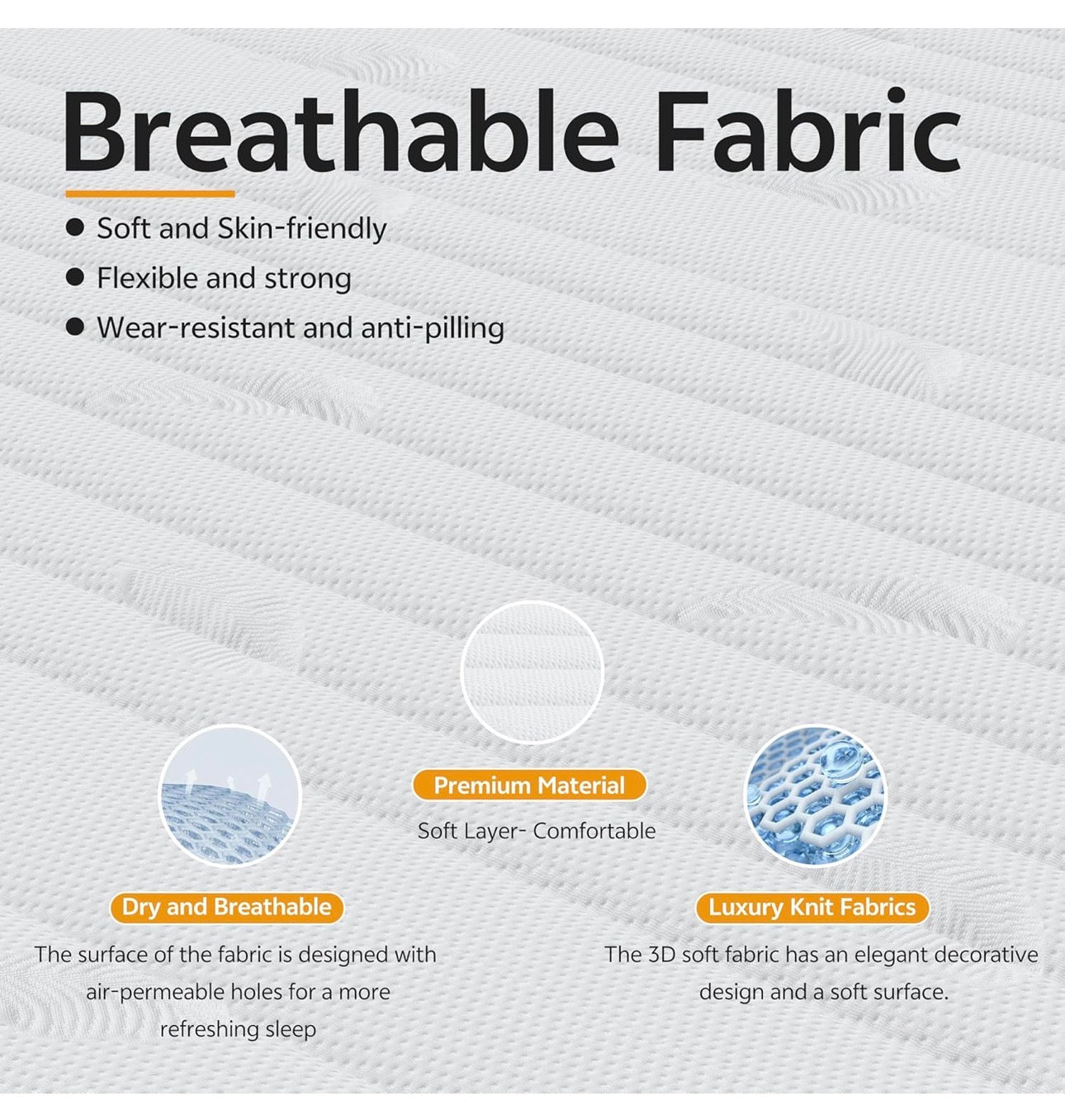 4FT6 Double Mattress 135x190cm – 25cm Hybrid Pocket Sprung, H3 & H4 Dual Firmness