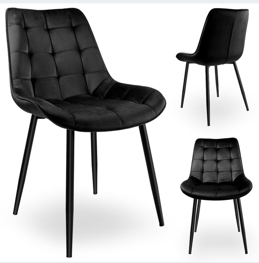 UPHOLSTERED CHAIR BLACK LOFT FOR OFFICE DINING ROOM