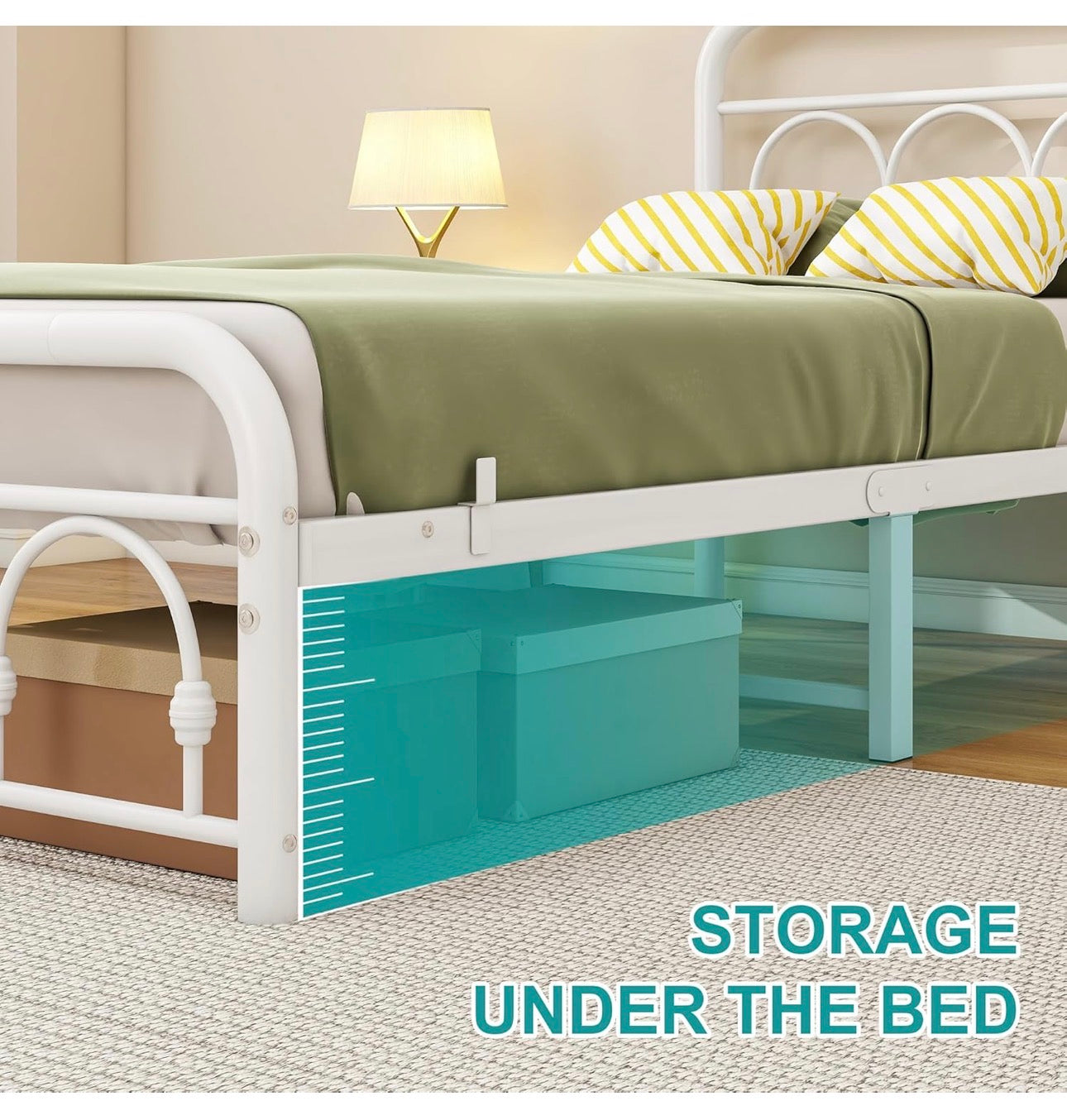 3ft Single Bed Frame with Headboard(90x190cm),Metal Arched Single Size Bed Base