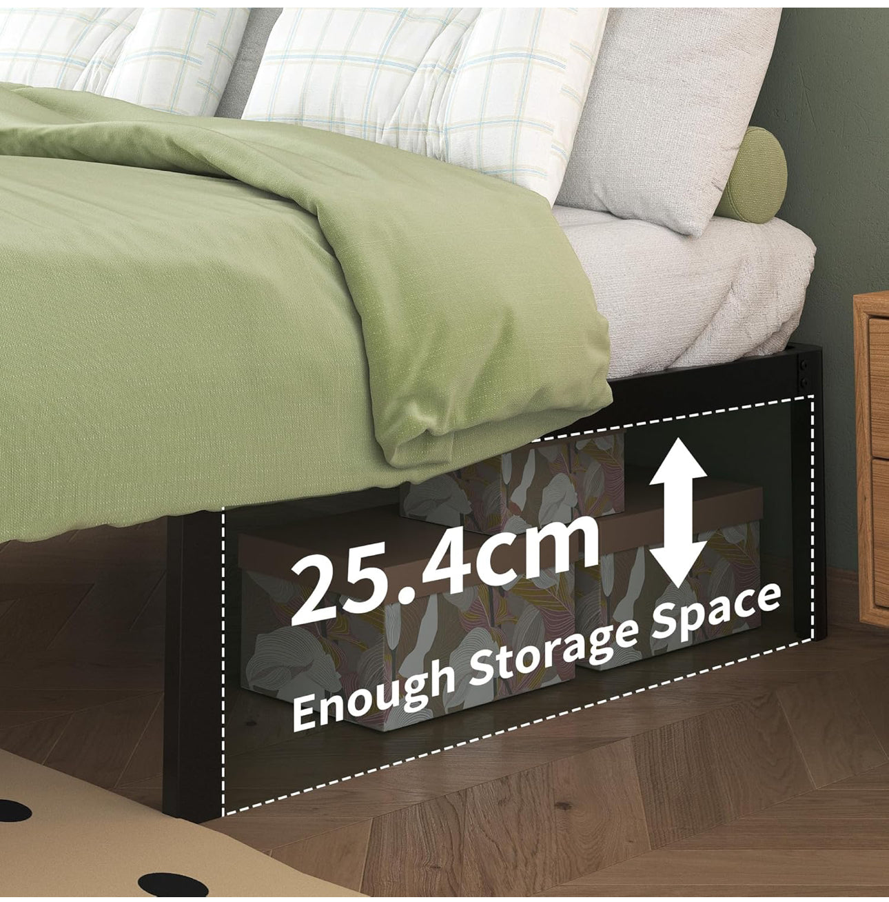 Small Double Bed Frame 30.5 cm High with Rounded Corner Legs. Small Double Bed Frame 30.5 cm High with Rounded Corner Legs,