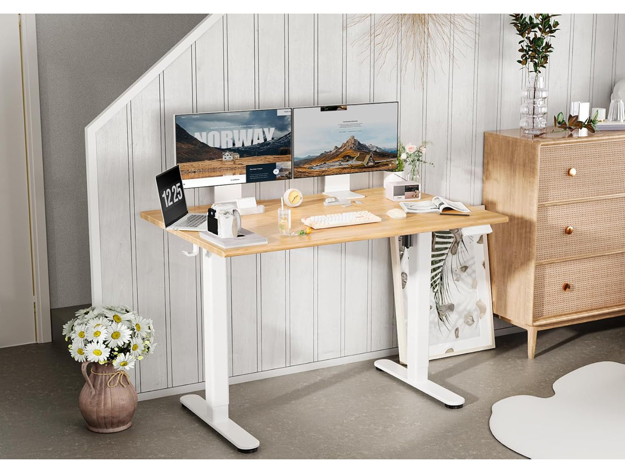 Bamboo Electric Standing Desk