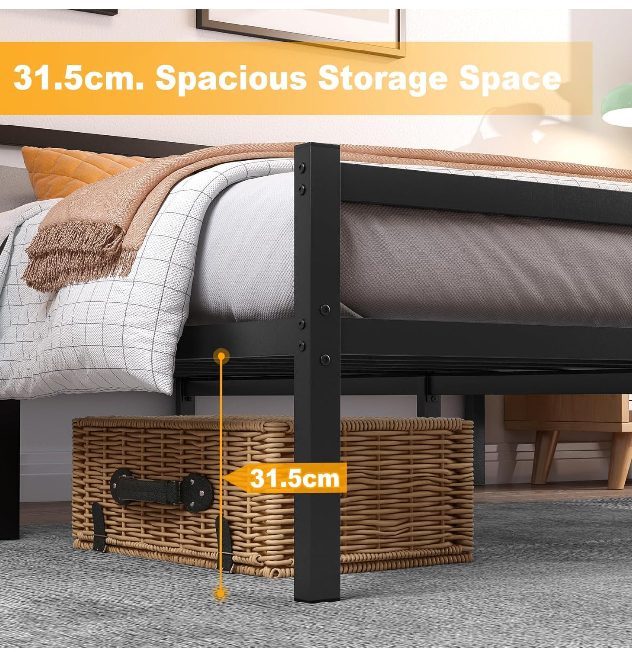 Single Bed Frames with Headboard