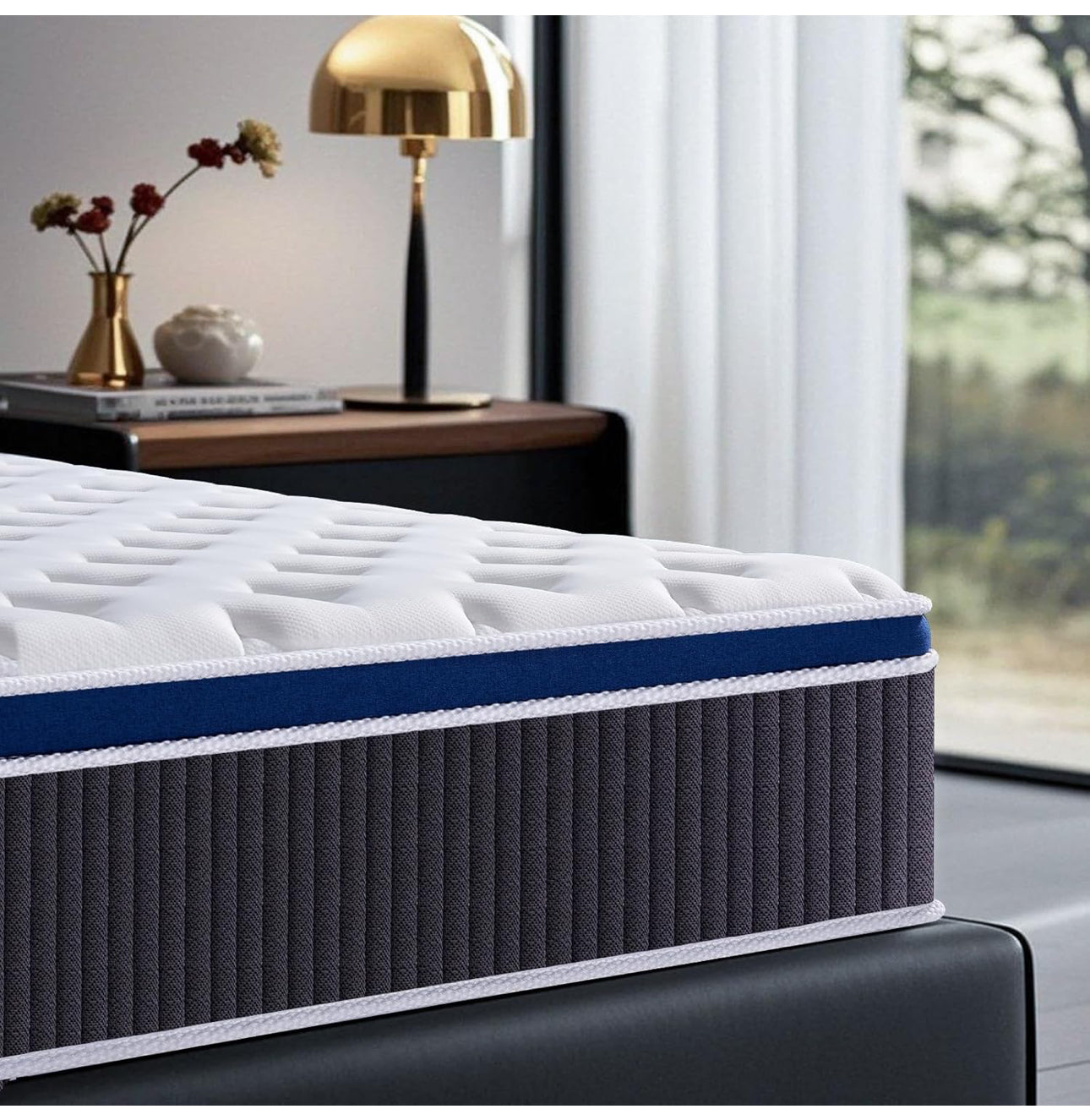 King Size Mattress 10.6 Inch, 5FT 7 Zone Orthopedic Mattress,Skin Friendly Cloth