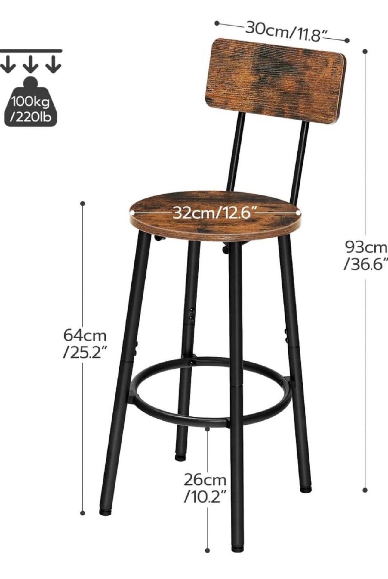 Bar Stools Set of 4 , Breakfast Bar Stools