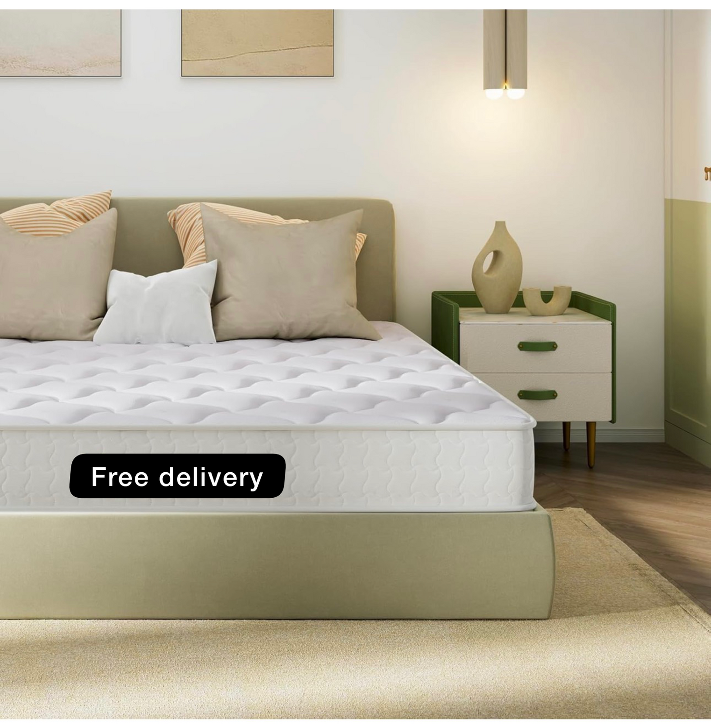 King Size Mattresses, 8 Inch Pocket Sprung Mattresses with Breathable CertiPUR-US Foam and Skin-friendly OEKO-TEX Fabric, Medium Firm 5FT Mattress 150x200x20cm