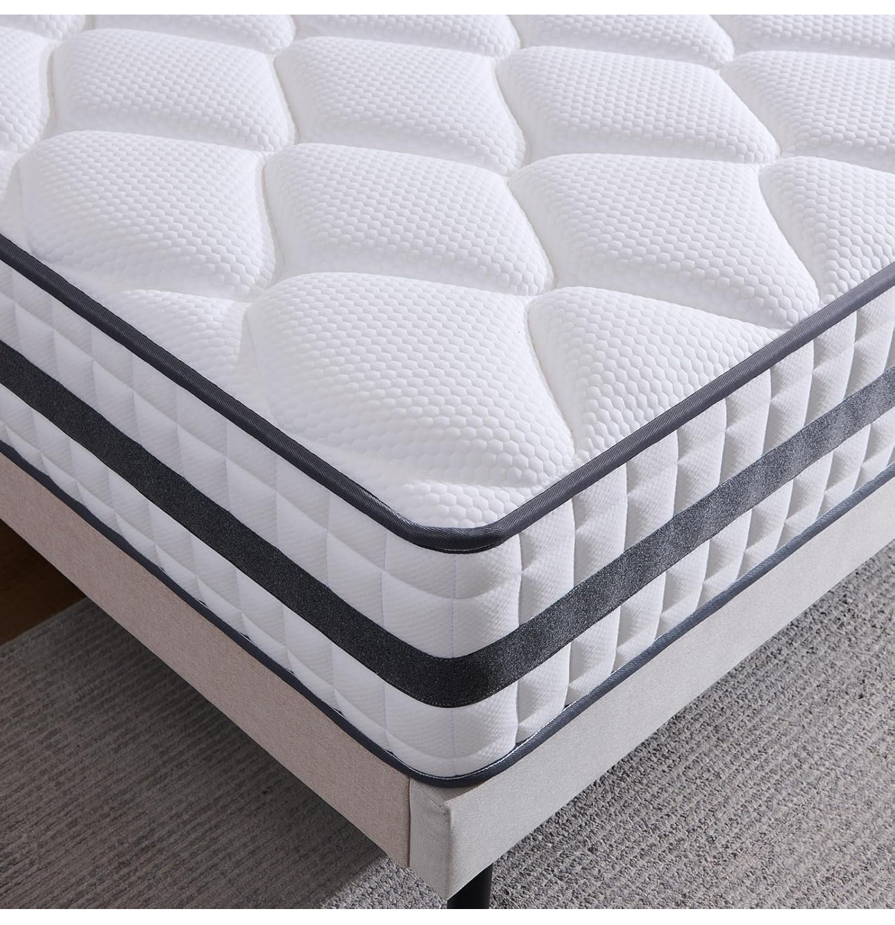 King Mattress, Hybrid Memory Foam and Spring