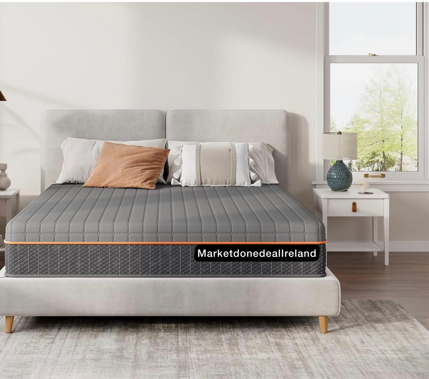 Double Mattresses Memory Foam Mattress, Breathable Mattress for Cool Sleep & Pressure Relief - Medium Mattress, 135x190x20CM, CertiPUR-US Certified