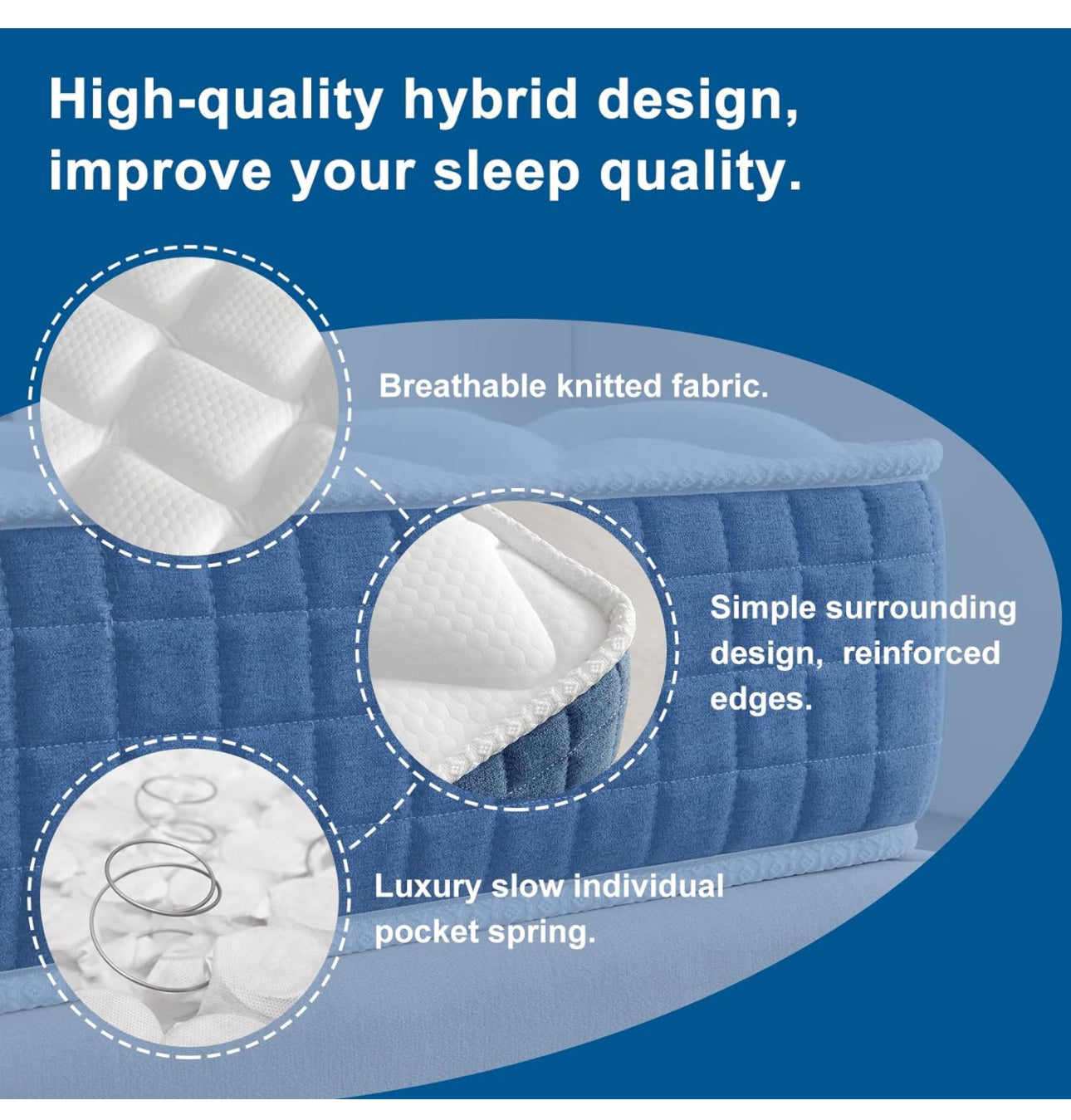 King Mattress 5FT Hybrid Pocket Sprung