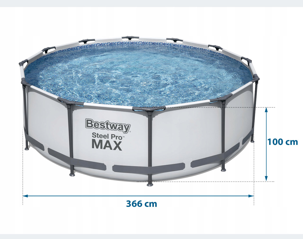 pool 366x100cm Bestway set max 17in1