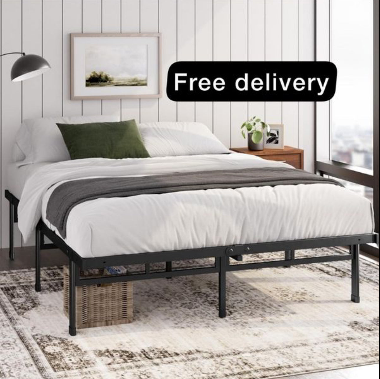 Double Bed frame - Bed 135x190 cm