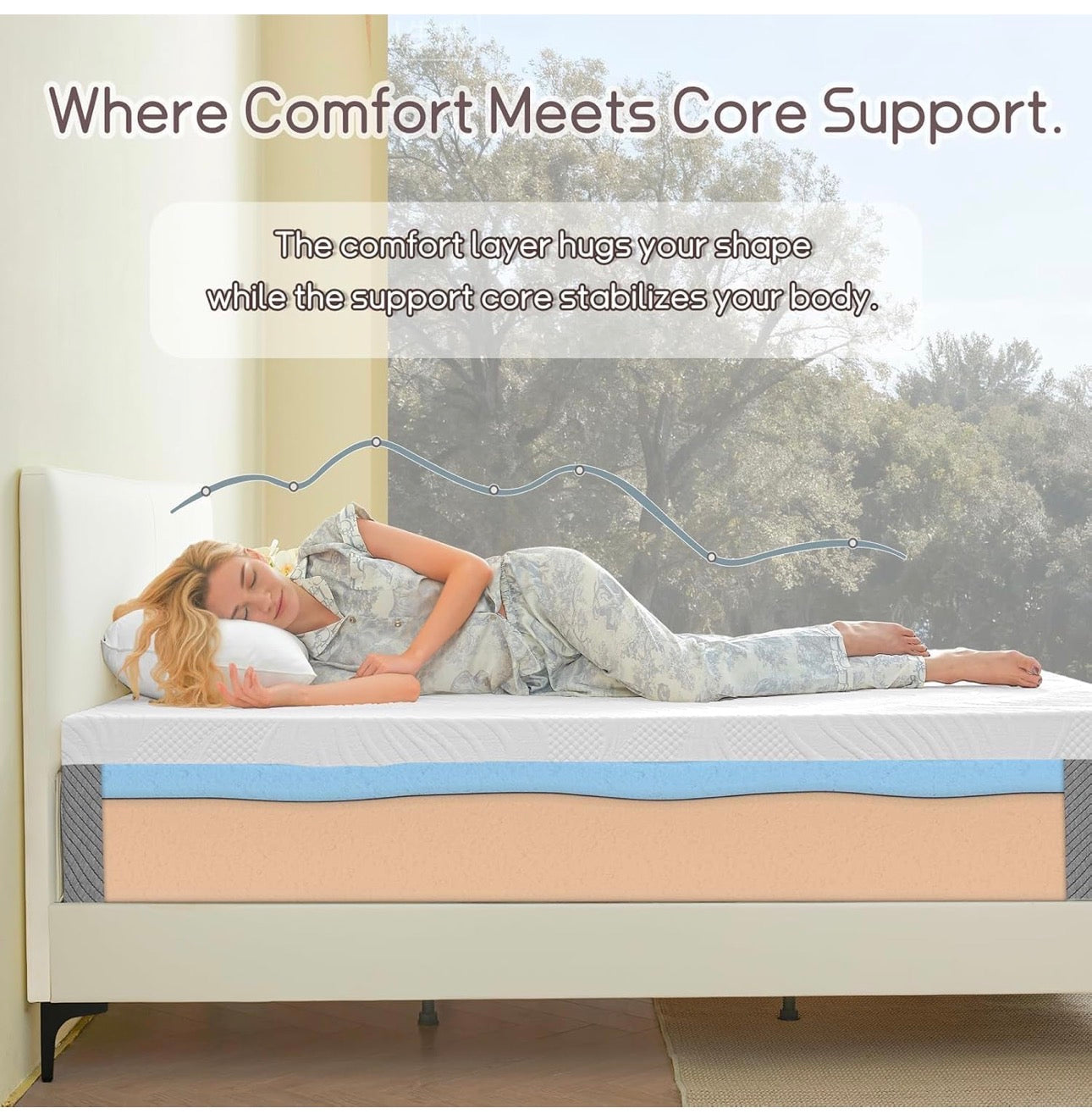 Mattress, 20cm Double Mattresses with Memory Foam and Anti-mite, Breathable, Removable Cover, Mattress in a Box, Edges Support for Sleep Supportive (20cm, Double (135x190))