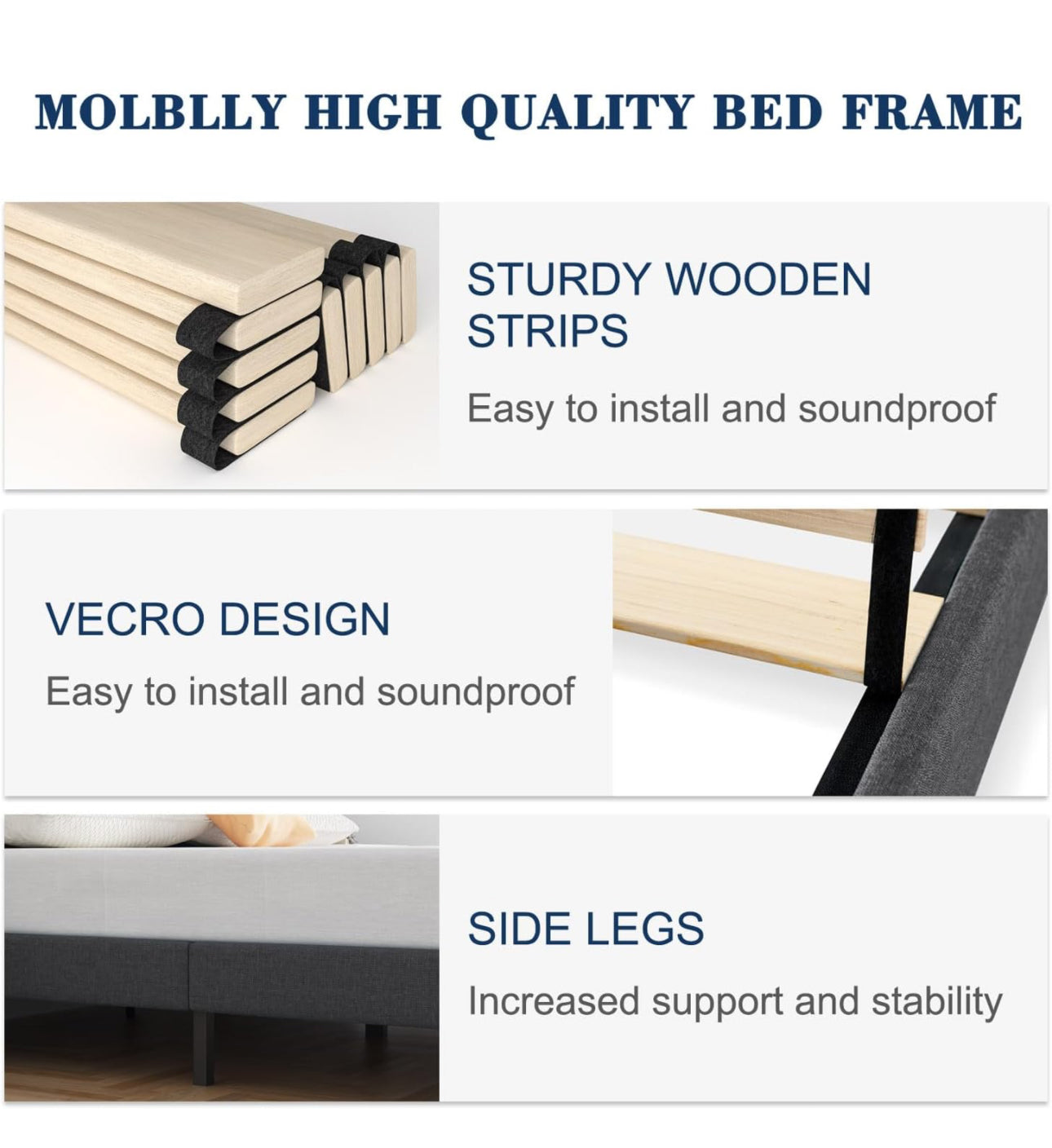 Double Bed Frame Upholstered