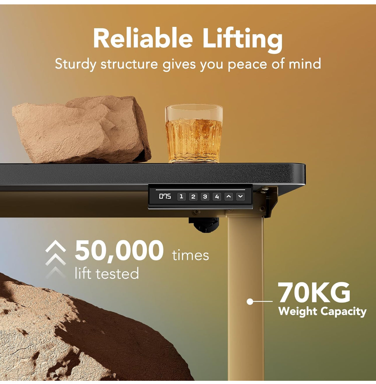 80 cm Electric Standing Desk Adjustable Height, 4
