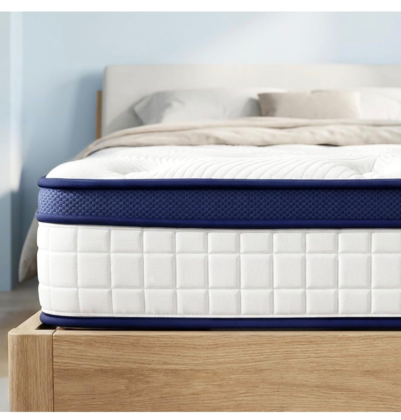 Double Mattresses - 4FT6, 10 Inch Memory Foam with Pocket Spring Hybrid