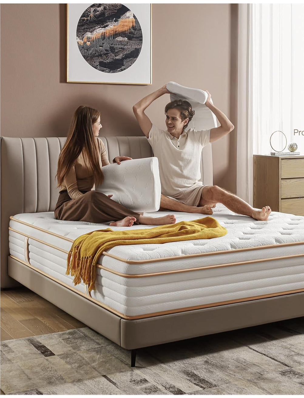 King Mattress, 10 Inch Orthopedic Hybrid Memory Foam King Mattress 5FT, Individually Wrapped Pocket Sprungs