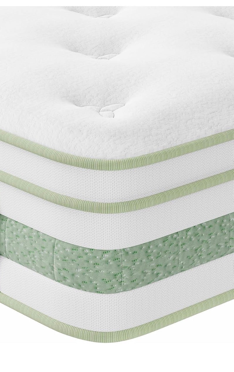 Small Double Mattress 4FT, 10 Inch Gel Memory Foam Pocket Sprung Hybrid Mattress, 7-Zone Orthopedic & Motion Isolation, Medium Firm, 120x190x25cm