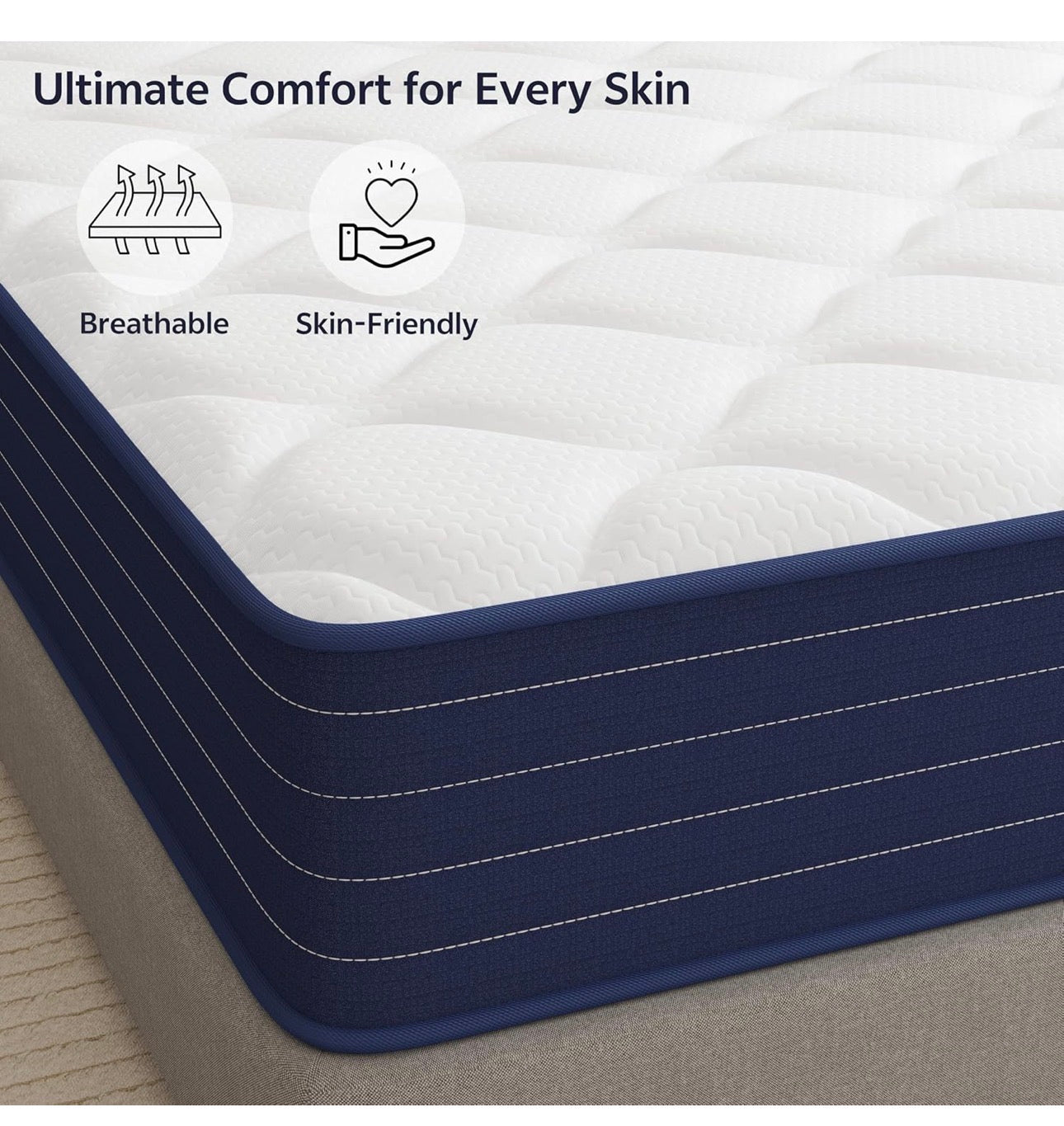 Double Mattresses, 10 Inch Gel Memory Foam 7 Zone Orthopedic