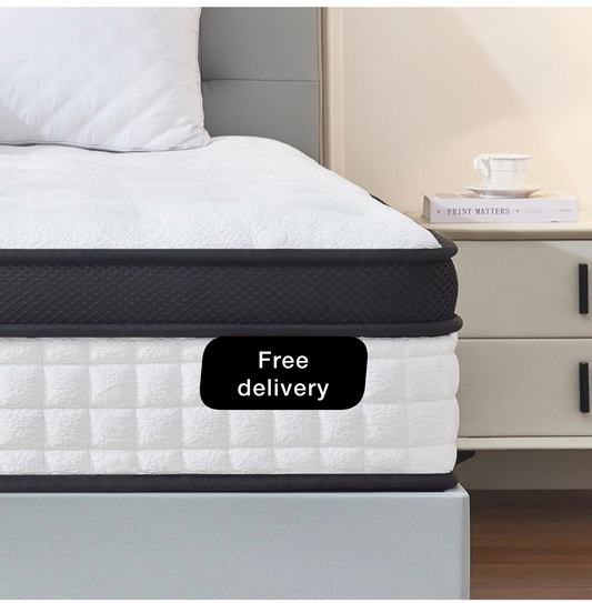 Double Mattress 4FT6, 11 Inch Extra Thick Gel Memory Foam 9 Zone