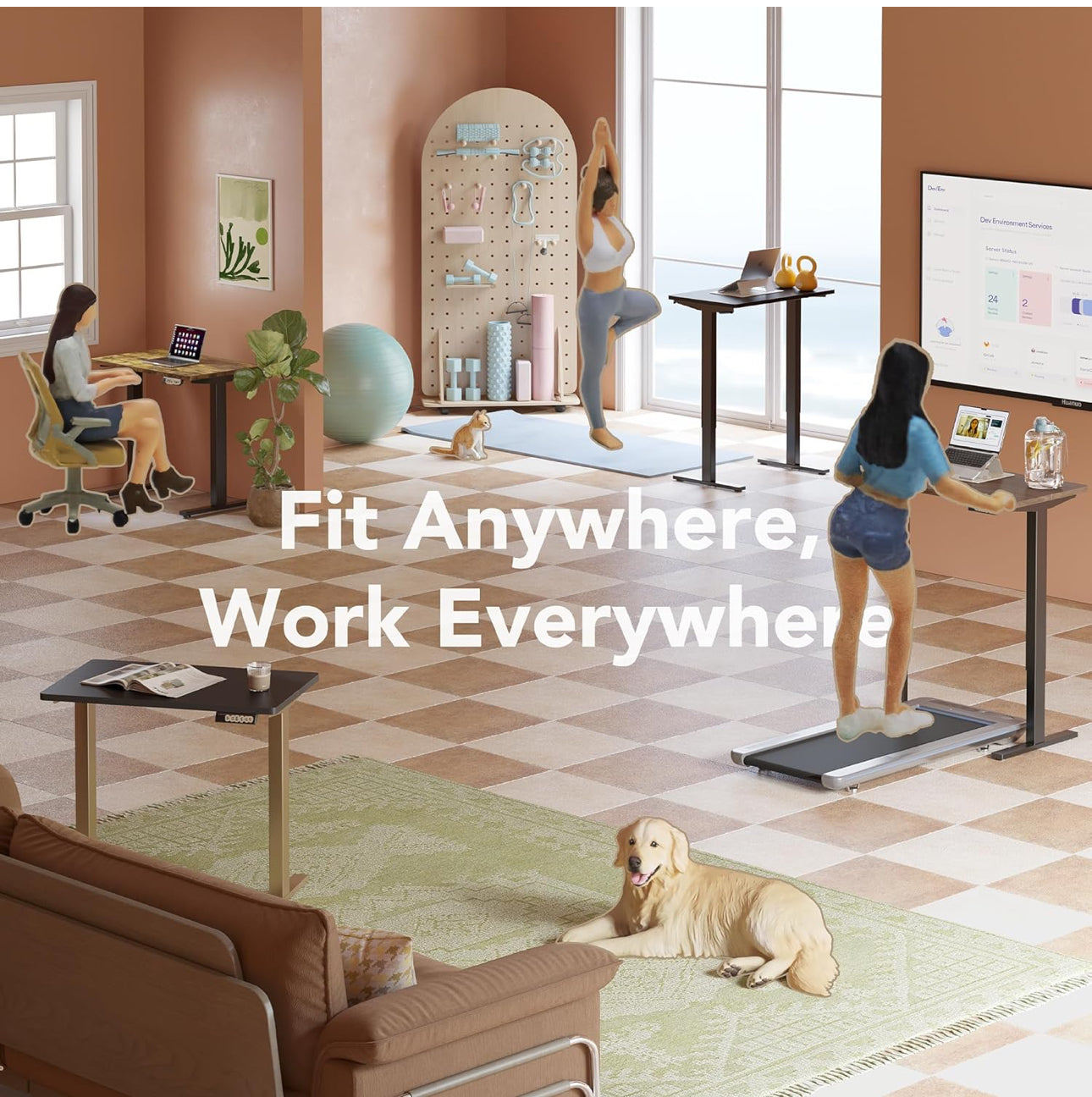 80 cm Electric Standing Desk Adjustable Height, 4