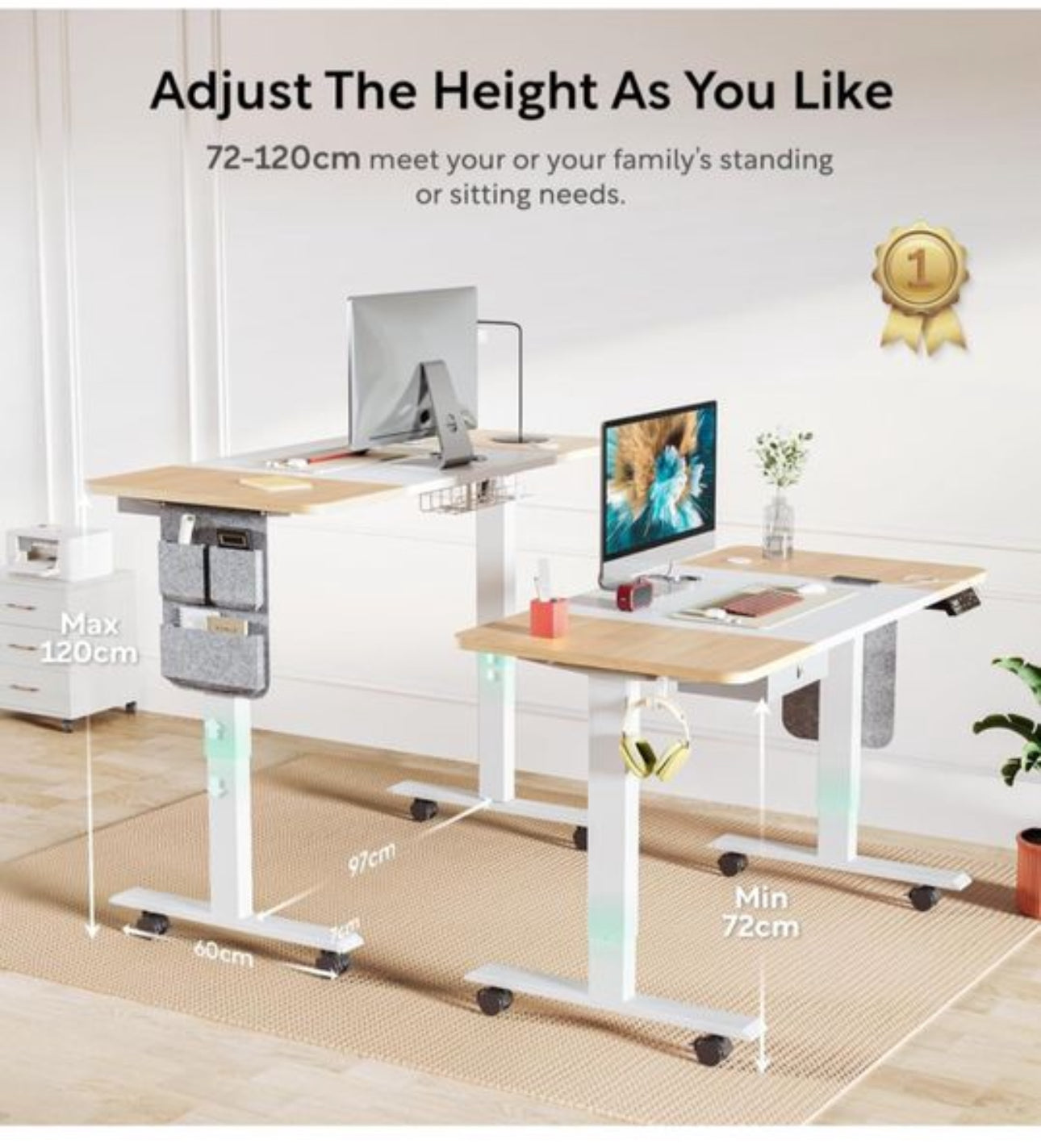 Electric Standing Desk Height Adjustable