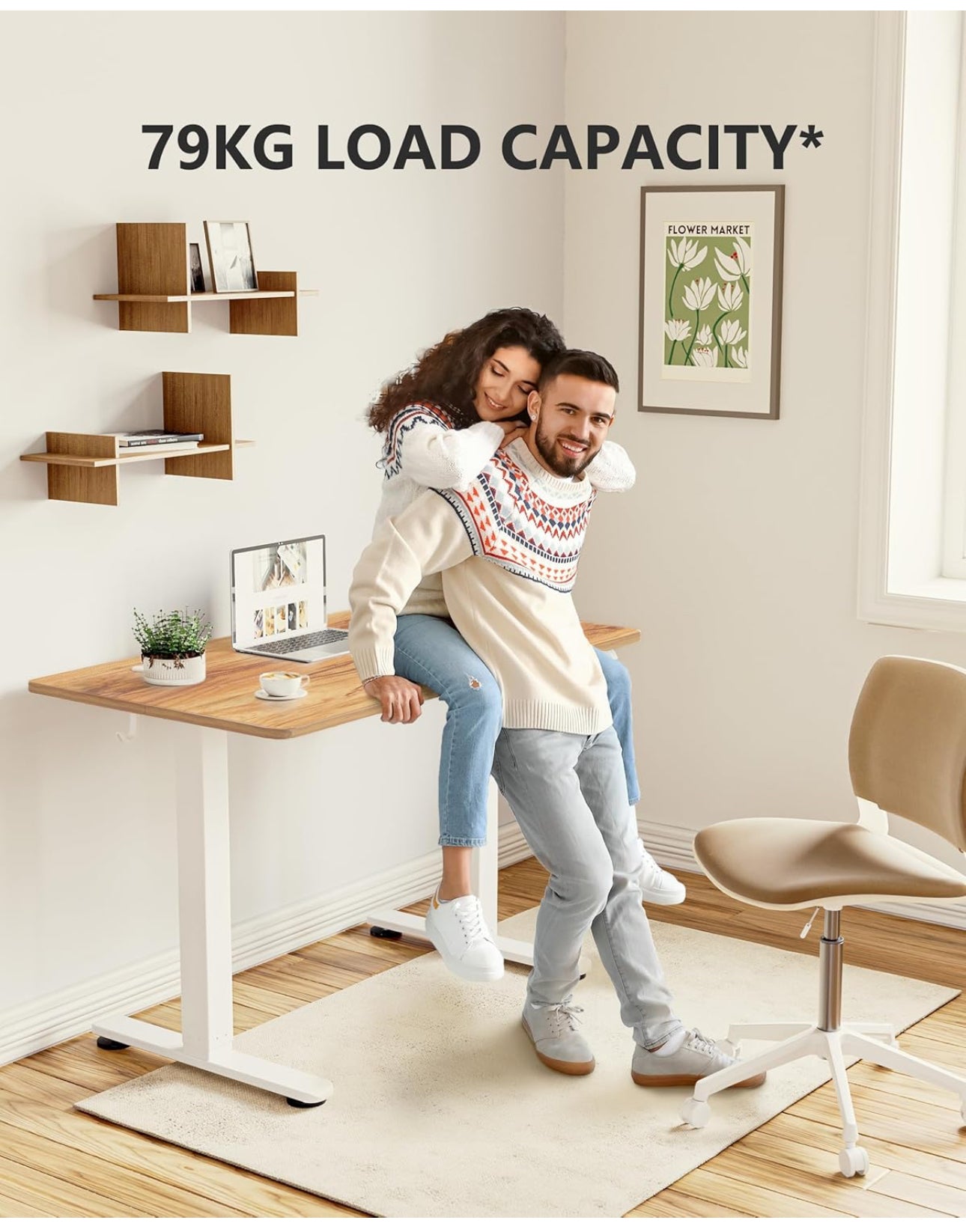 100 x 60cm Electric Height Adjustable Standing Desk