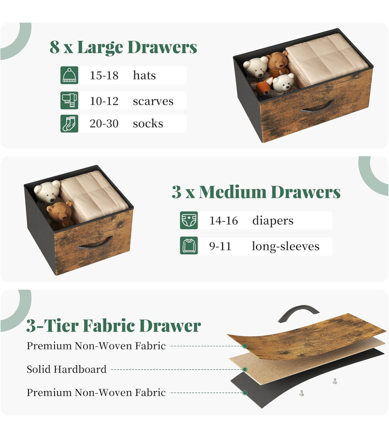 Chest of Drawers with Pockets