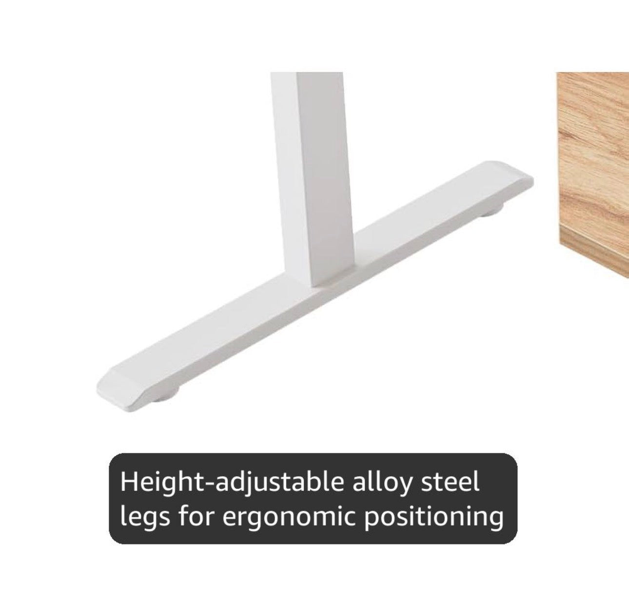 L-Shaped Electric Standing Desk, 140cm Height Adjustable