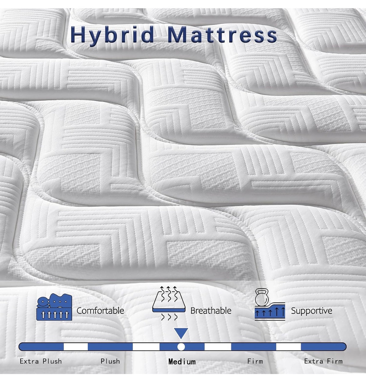 Single Mattress 90x190x27cm
Medium Firm Single Mattresses, 7-Zone Pocket Sprung with Memory Foam, Orthopaedic Support, Motion Isolation