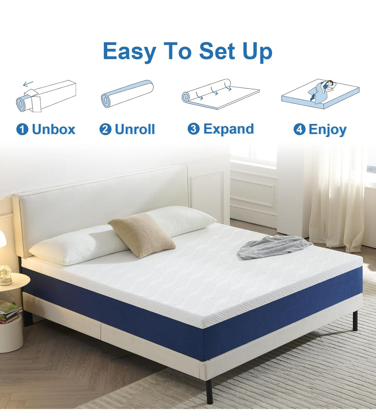 25CM Small Double Mattress, Gel Memory Foam,