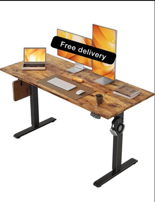 Electric Standing Desk, 120 x 60 cm Height Adjustable Sit Stand Desks