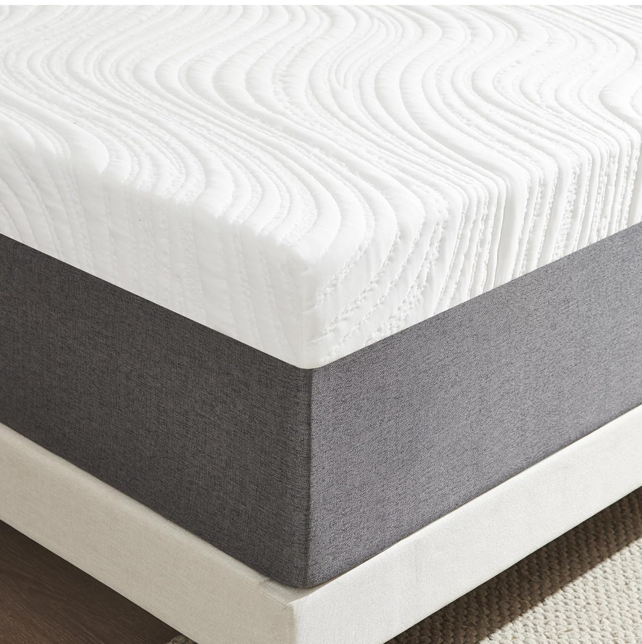 Mattresses, 25cm Super King Mattresses with Memory Foam and Anti-mite, Breathable, Removable Carved Cover