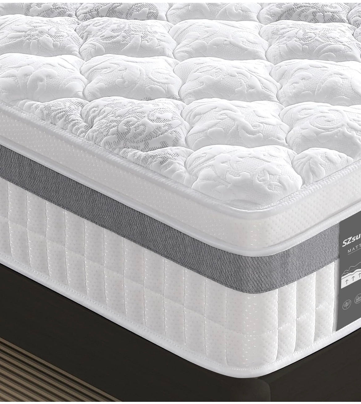 Single Mattress, 11 IN Hybrid Pocket Sprung Cooling Mattress
vintage knit anti-pilling fabric, 7-zone pocket springs for quiet sleeping, Pressure relief & wave breathable foam 90x190x28