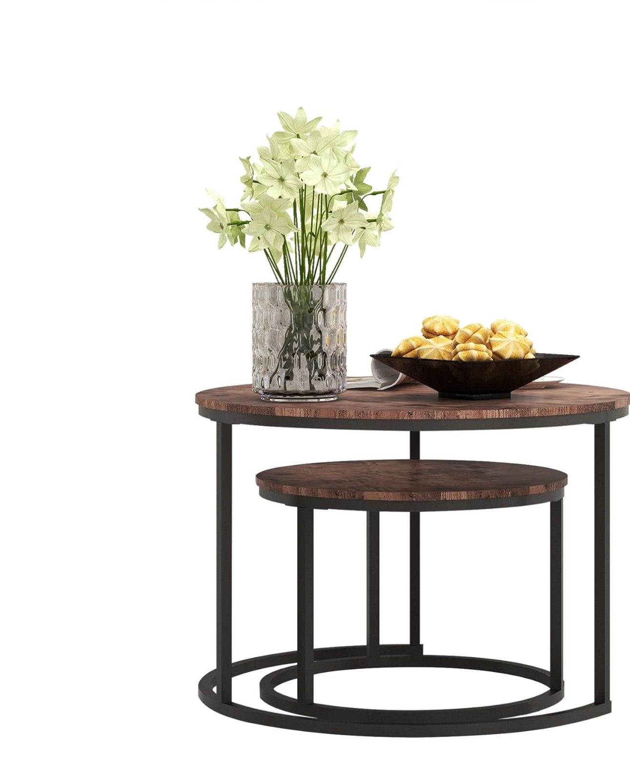 Round Coffee Tables Set of 2