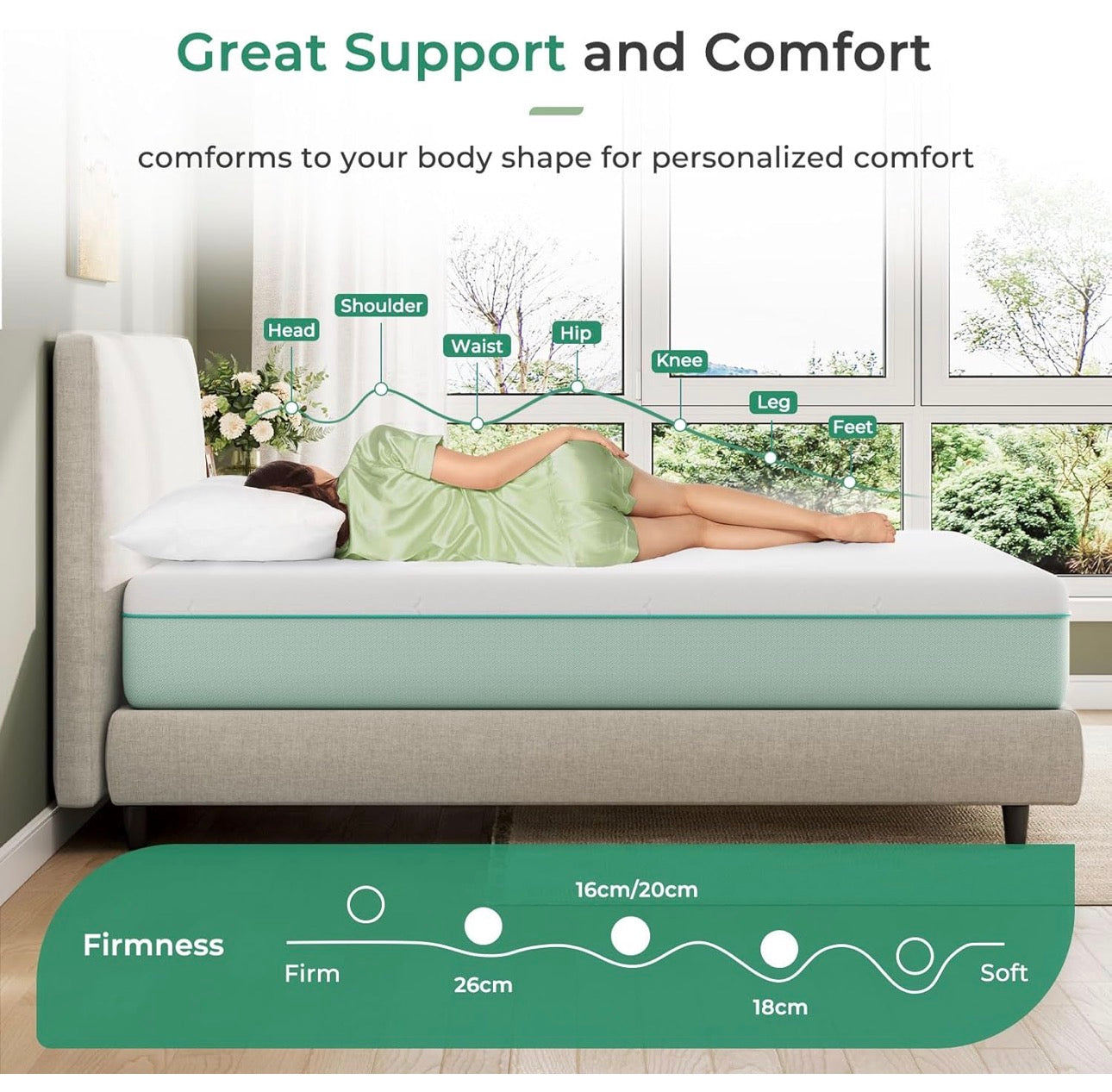 Double Mattresses with Gel & Bamboo Charcoal Foam