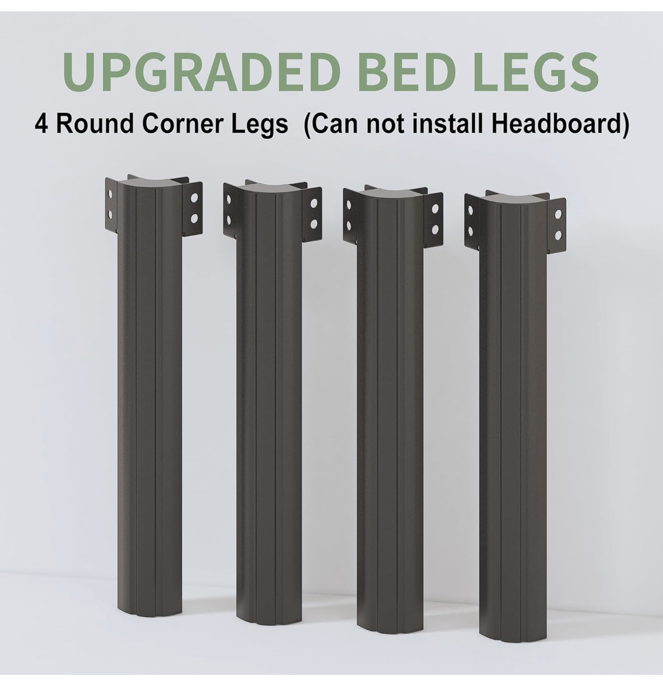 High Super King Bed Frame 6ft with Rounded Corner Legs, Heavy Duty Metal Super King Size Bed 180x200cm, Super King Size Bed 46 cm High, Noise Free, Easy Assembly