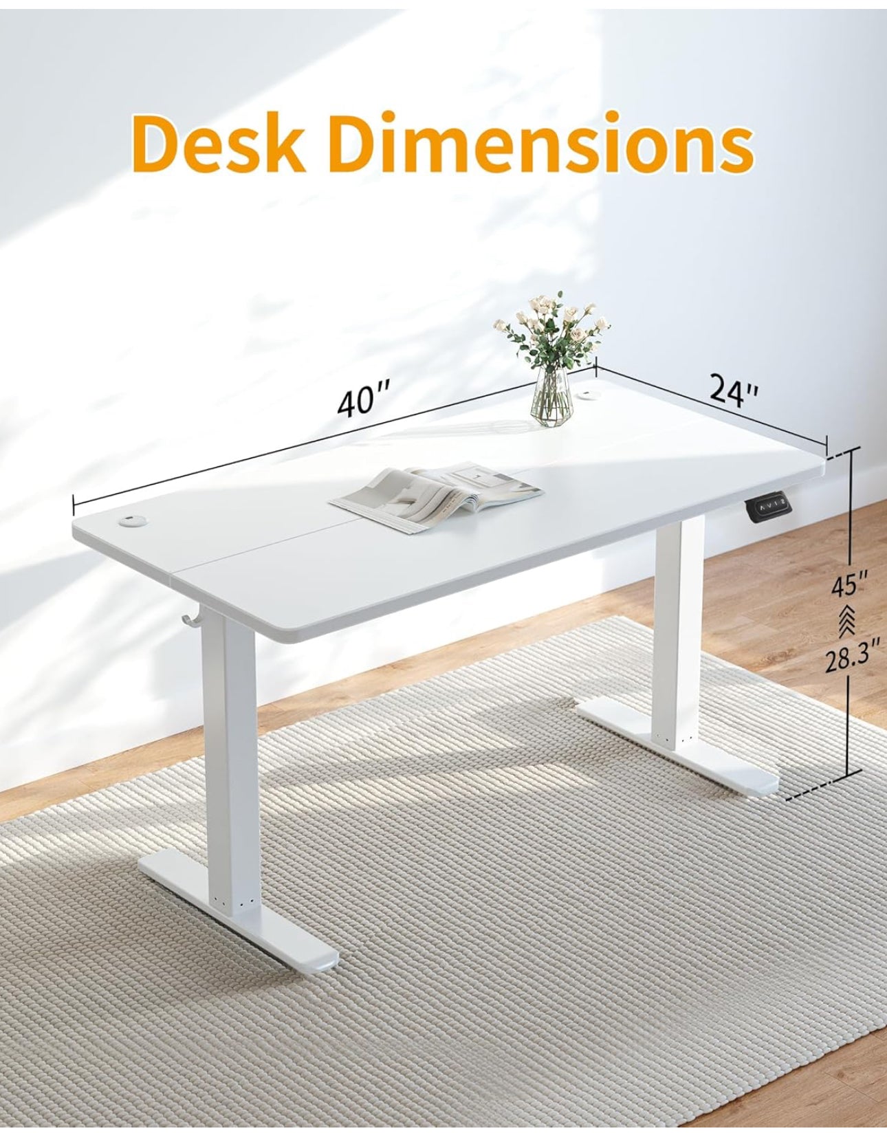 Electric Standing Desk, 100 x 60 cm