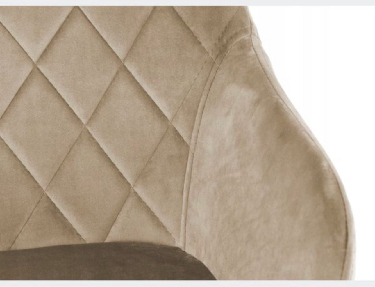 Set of 4 Shades of beige upholstered chairs