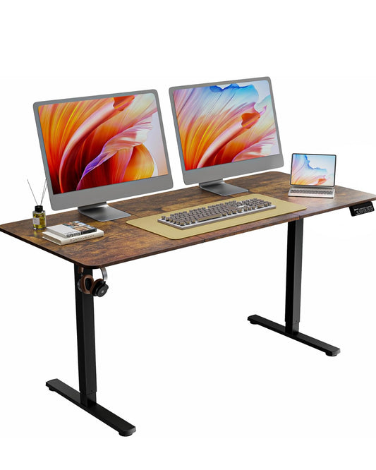 Electric Standing Desk 160x70cm, Height Adjustable Standing Desk