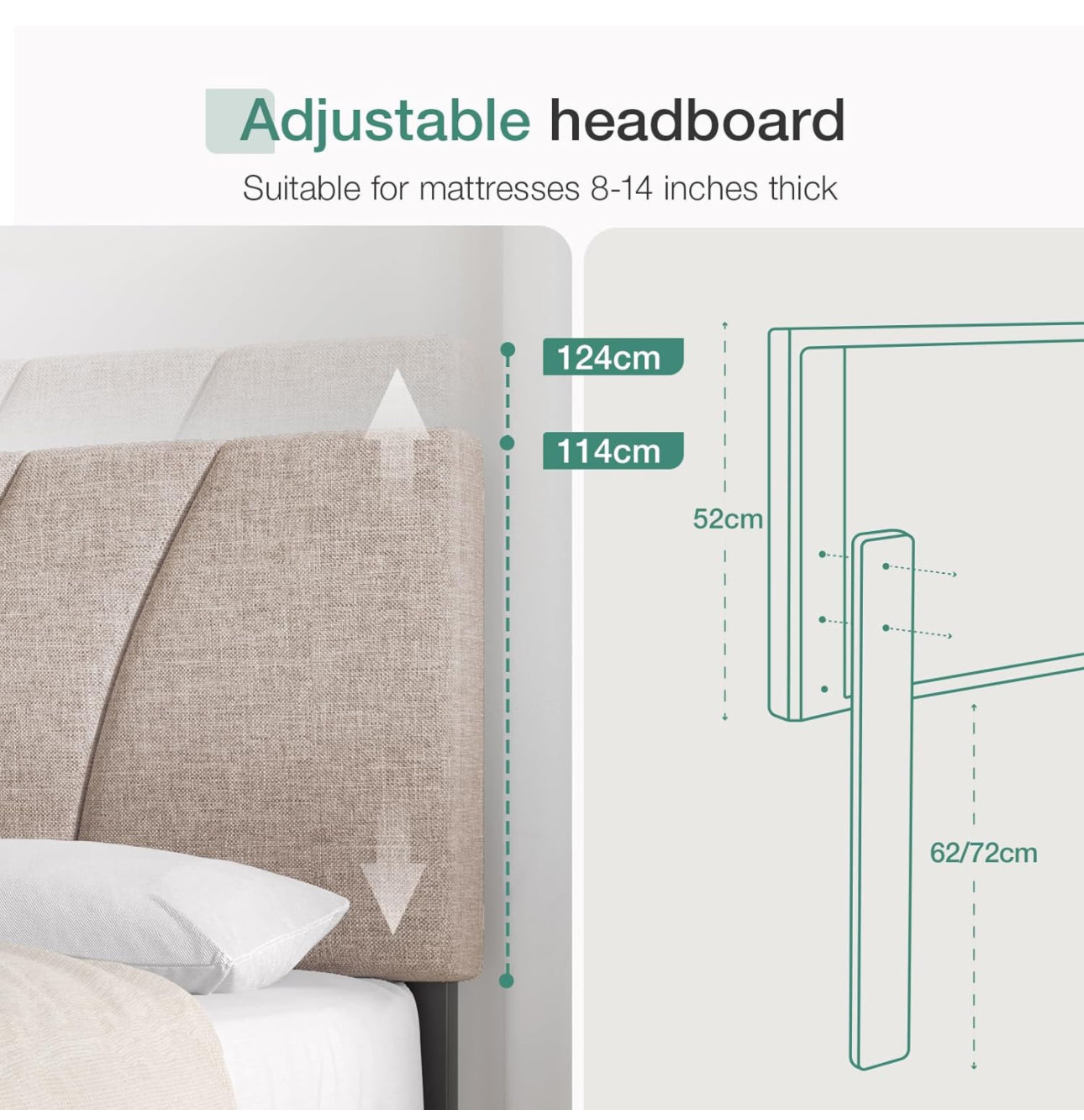 Upholstered Platform Bed Frame