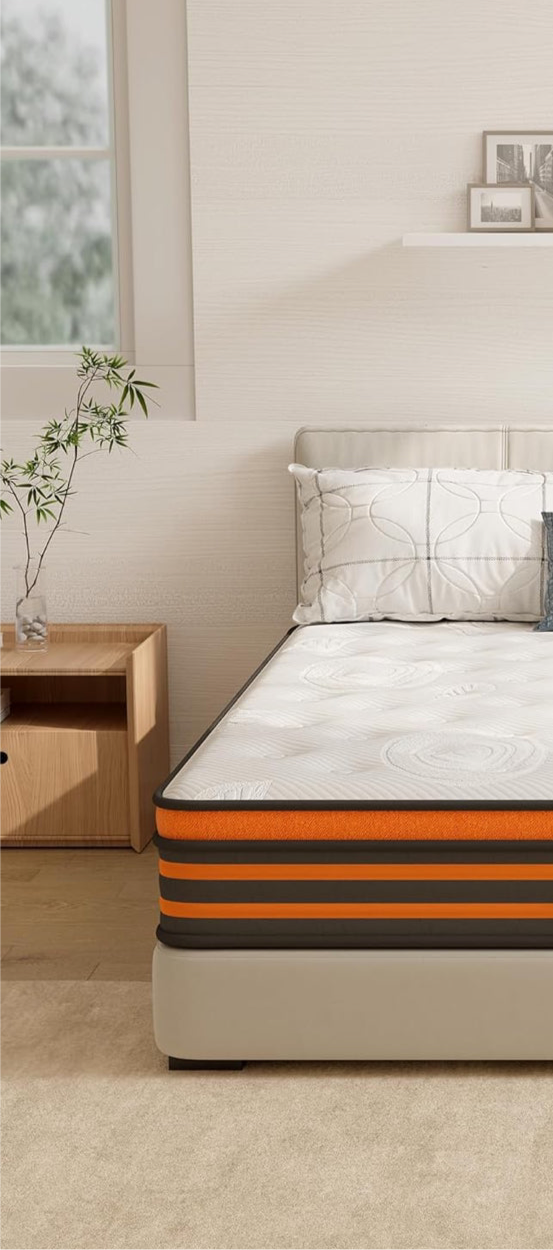 5FT King Size Mattress,10 Inch Medium Firm Gel Memory Foam