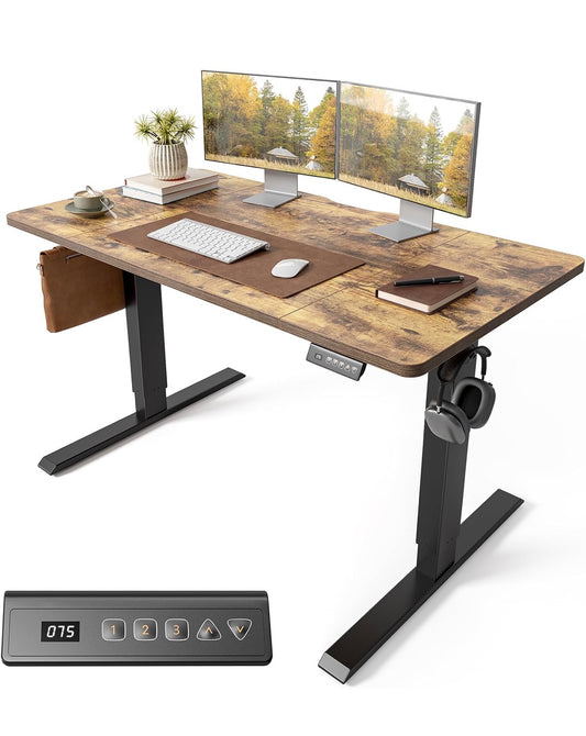 Electric Standing Desk Height Adjustable For Gaming and Computer, 120 x 60cm