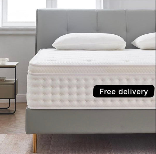 Double Mattress,10.2 INCH Hybrid Memory Foam and Individually Pocket Spring